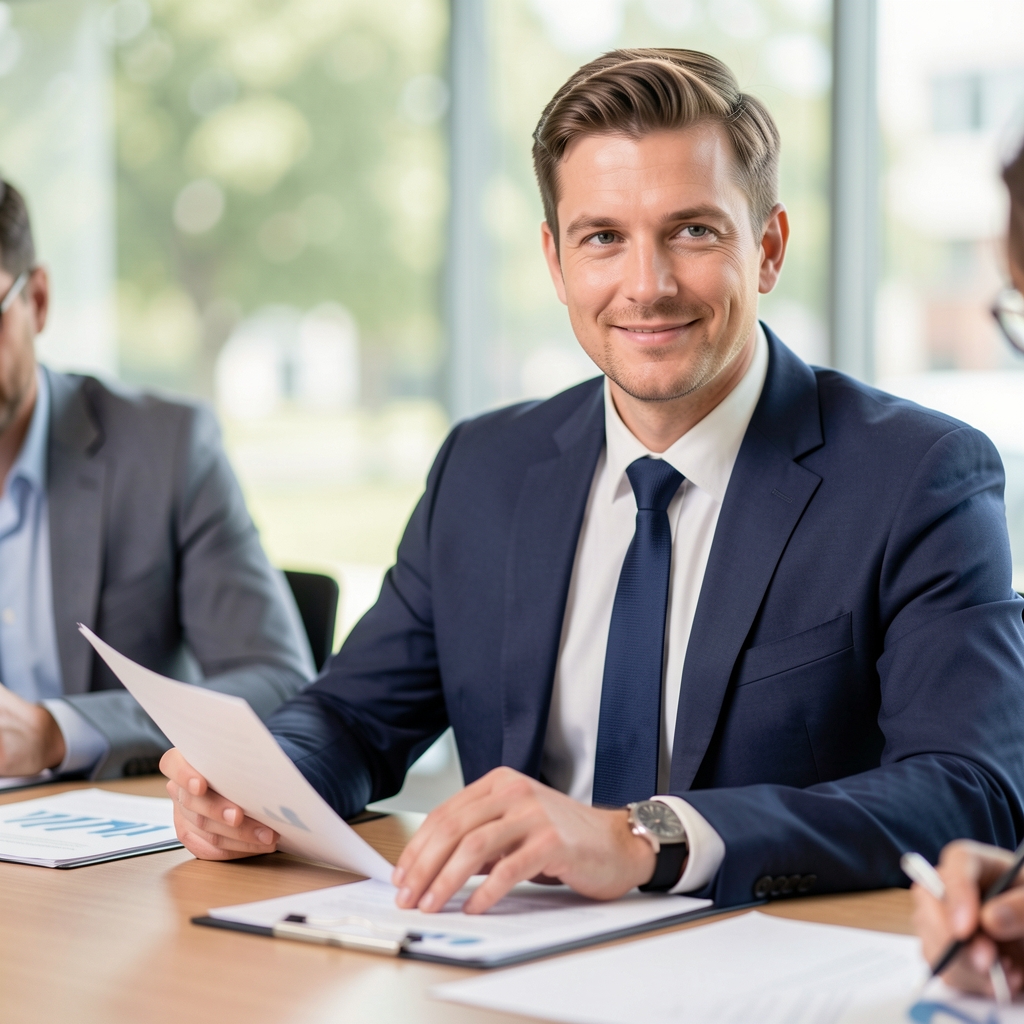 Fachleute vergleichen Datenberichte und Datenschutzanforderungen an einem Besprechungstisch